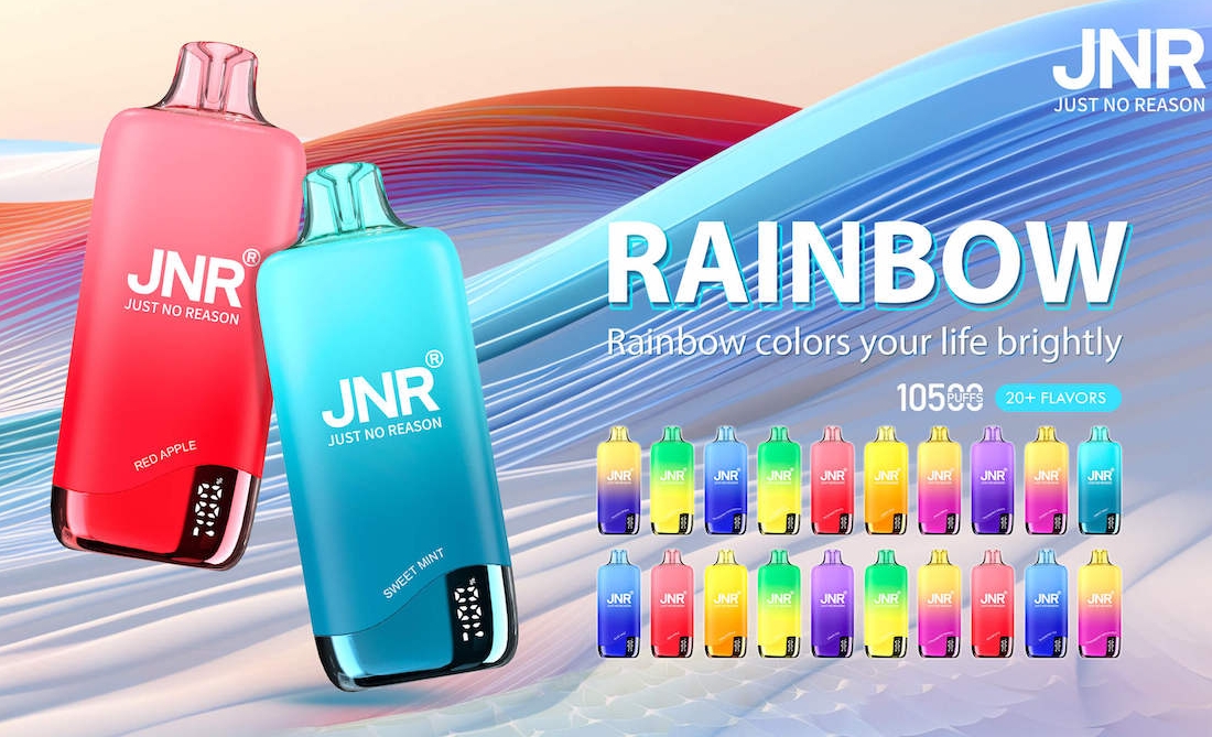 JNR RAINBOW 10K Puffs Vape - gelo de mirtilo: A Revolu&ccedil;&atilde;o do Vaping com Sabor e Estilo